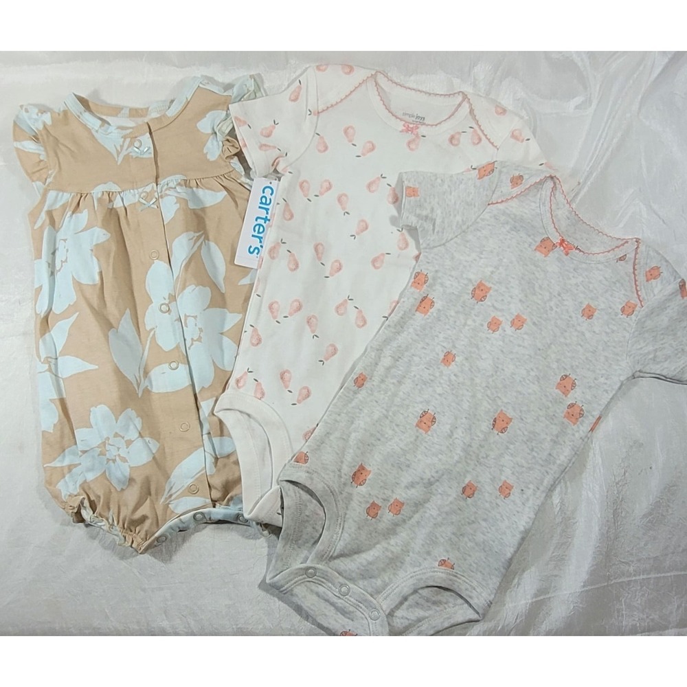 LOT: 19 Pieces Baby Girl Brand Name Clothes - Carters + - New - Sz 9-24 Months - Picture 5 of 6